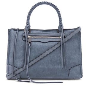 Rebecca Minkoff Suede Regan Satchel Dusty Blue